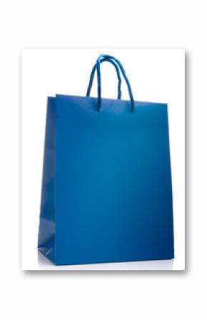 Blue shopping bag isolated