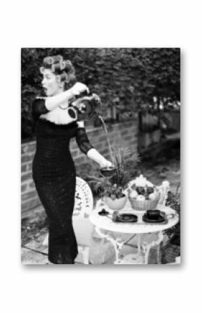 sexy woman posing as an aristocrat - fashion shoot