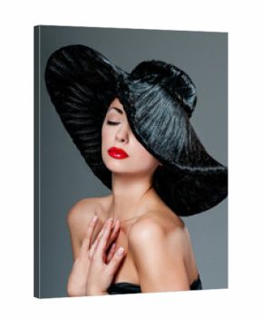 magnificent woman in a hat