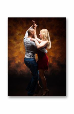 Young couple dances Caribbean Salsa