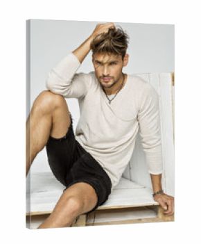 Portrait of handsome fashion male model