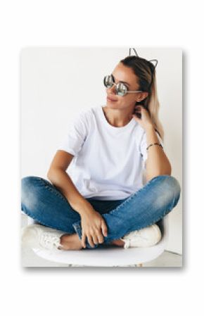 T-shirt mockup on model