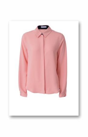 Pink women's blouse isolated on white background
