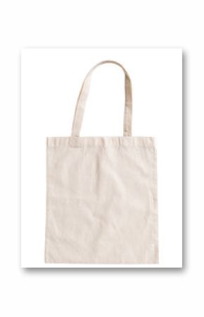 Tote bag fabric cloth shopping sack mockup isolated on white background (clipping path)