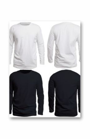 Black and White Long Sleeve Shirt Mock up