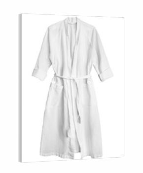 White bathrobe isolated