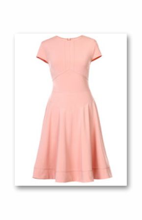 Peach dress isolated on white