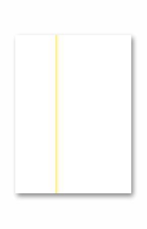 Hanging pale yellow crescent moon by thin string with bow in flat design, transparent background