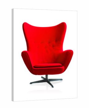 modern red chair