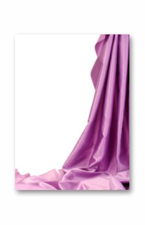 purple silk drape isolated on white