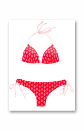 Red bikini on White