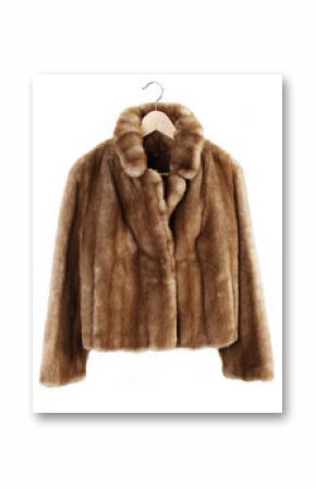 Fur coat isolated on white