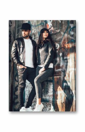 young urban couple posing