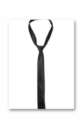 Classic black tie on white background