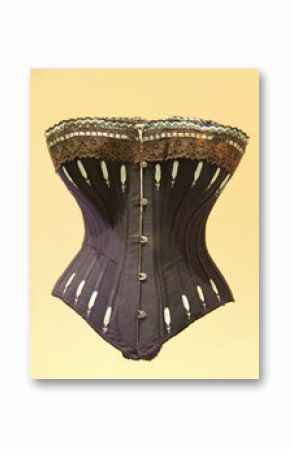 A Black Embroided Vintage Ladies Support Corset.