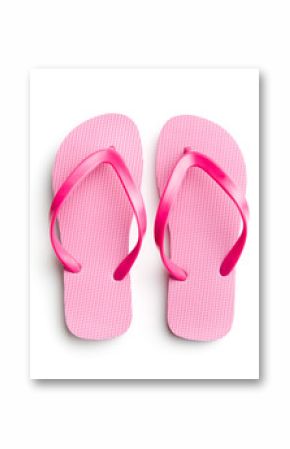 Pink flip flops.