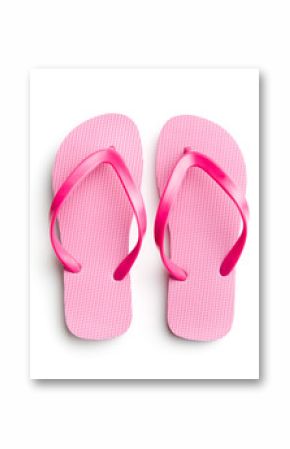 Pink flip flops.