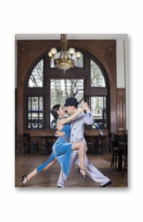 Passionate Tango Dancers Performing In Restaurant