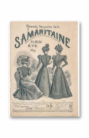 Antique fashion shop advertising original shopping catalog Paris
