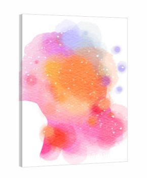Illustration of woman beauty salon silhouette plus abstract watercolor.  Digital art painting