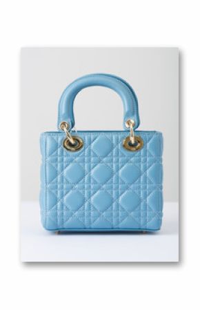 The blue bag with short handle