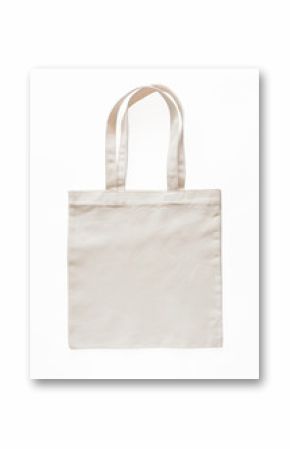 Tote bag canvas fabric cloth eco shopping sack mockup blank template isolated on pastel pink background (clipping path)