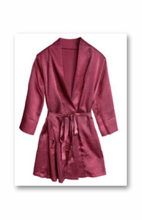 Red bathrobe isolated