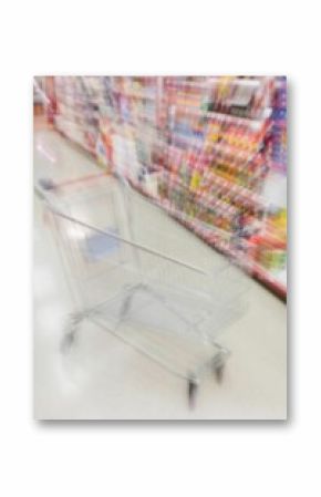 Defocused image of shopping cart