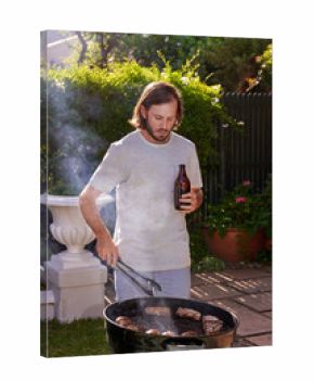 man barbecuing