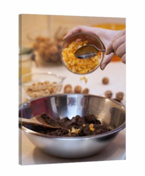 dodawanie składników do ciasta