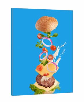 Burger in motion