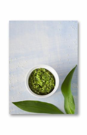 Wild garlic and Sesame seeds pesto sauce