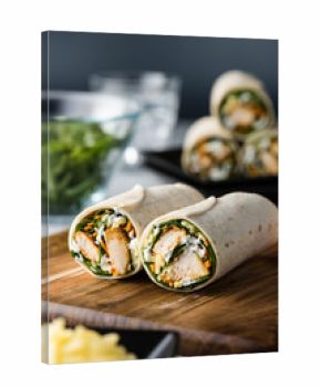 Tandoori chicken wrap with tzatziki