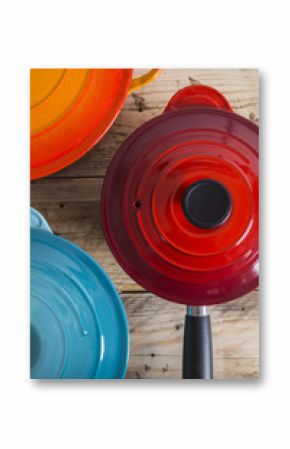 Colourful pots and pans