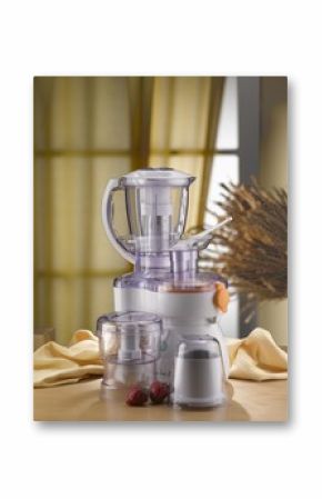 food processor on a kitchen table