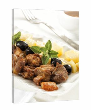 Rojoes a moda do Minho, typical Portuguese pork dish.