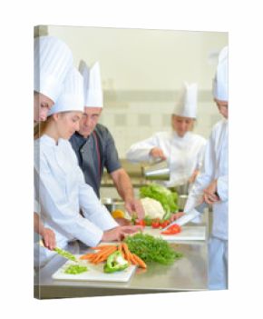 Young people on cooking course
