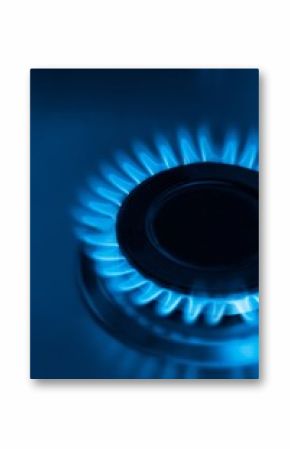 Gas Burner with Blue Flames