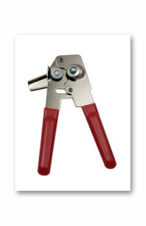 Can Opener with Red Handle - Blade Side