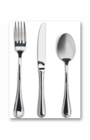 Fork, knife, spoon.