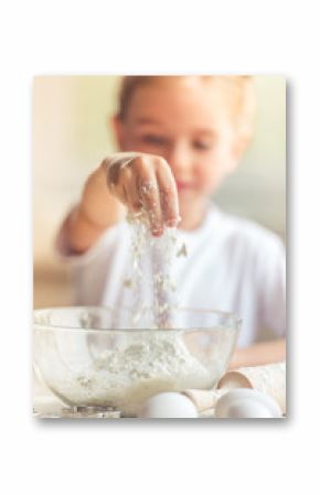 Little girl baking