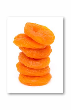 dried apricots on a white background