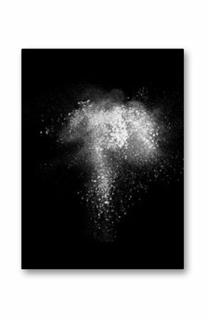 Cloud of flour on dark background