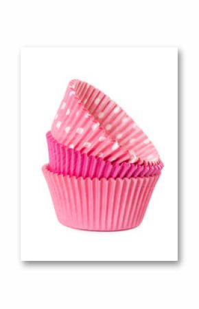 Pink paper cups for cupcake