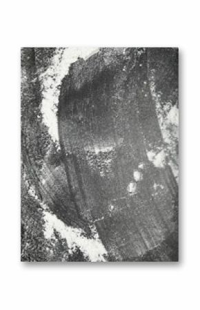 A black table in the divorce of white flour, an empty space for text.