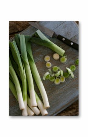 preparing fresh leeks