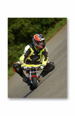 boy driving minibike