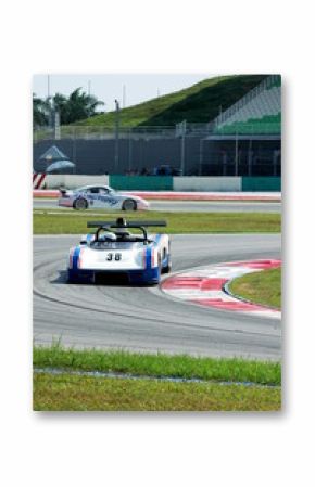 racing car at the track