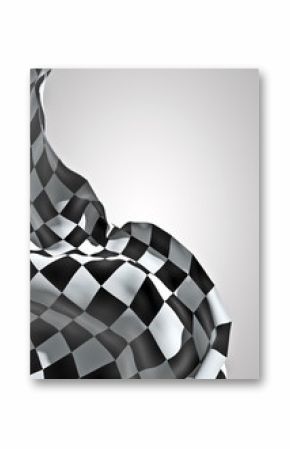 3D checkered flag