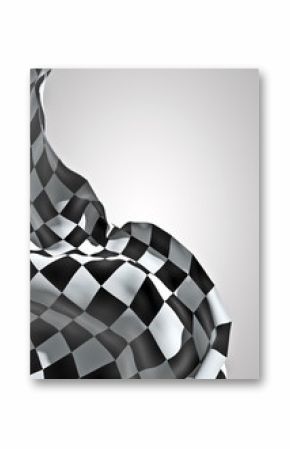 3D checkered flag